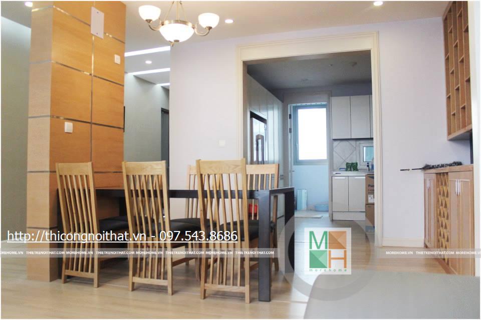 Thi công nội thất chung cư Huyndai HillState - Chị Thủy thi công phòng ăn