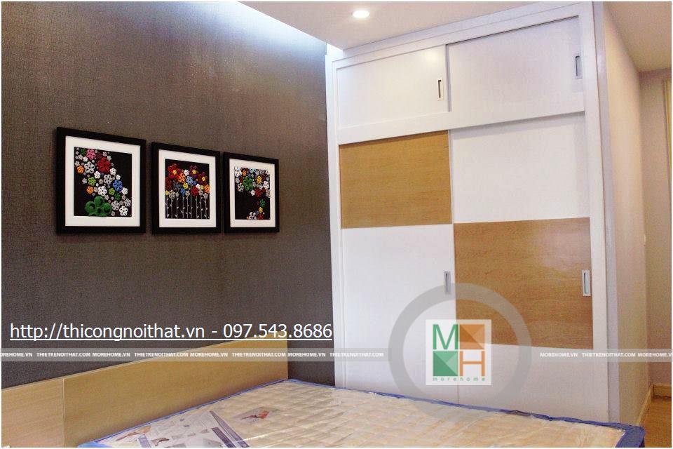 Thi công nội thất chung cư Huyndai HillState - Chị Thủy thi công phòng ngủ