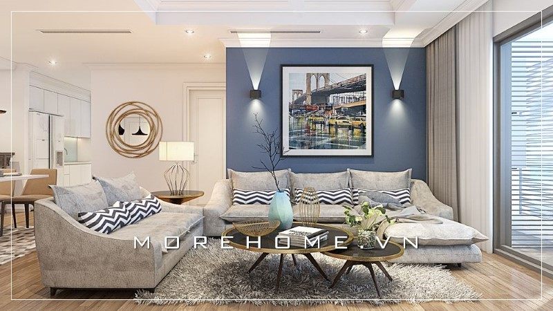 Bộ ghế sofa màu xám kết hợp với bàn trà đẹp cuốn hút mang đến sự sang trọng và ấn tượng cho không gian mỗi căn phòng.